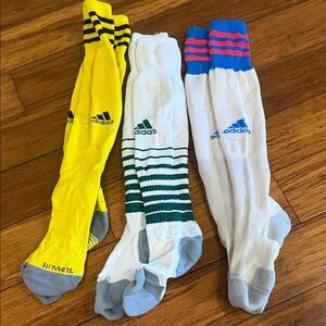 Adidas bundle x 3?” Men's Athletic soccer Socks - Yellow, Green, Blue